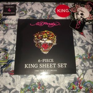 🖤 Ed Hardy King Sheet Set with Pillowcases 🖤 read description